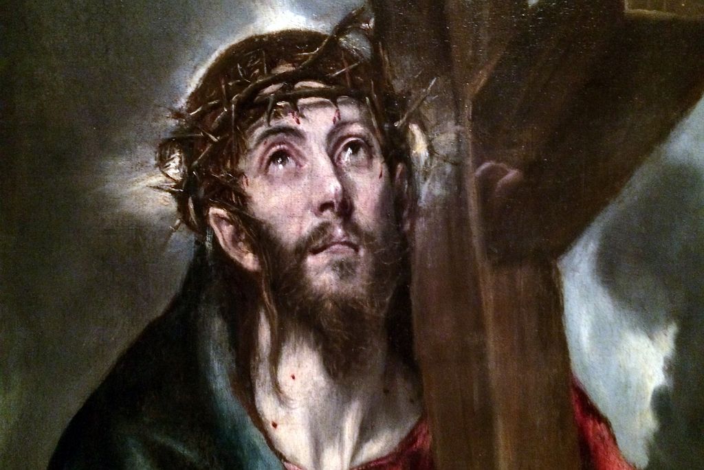 14-2 Jesus Bearing the Cross Uphill Close Up By El Greco National Museum of Fine Arts MNBA  Buenos Aires